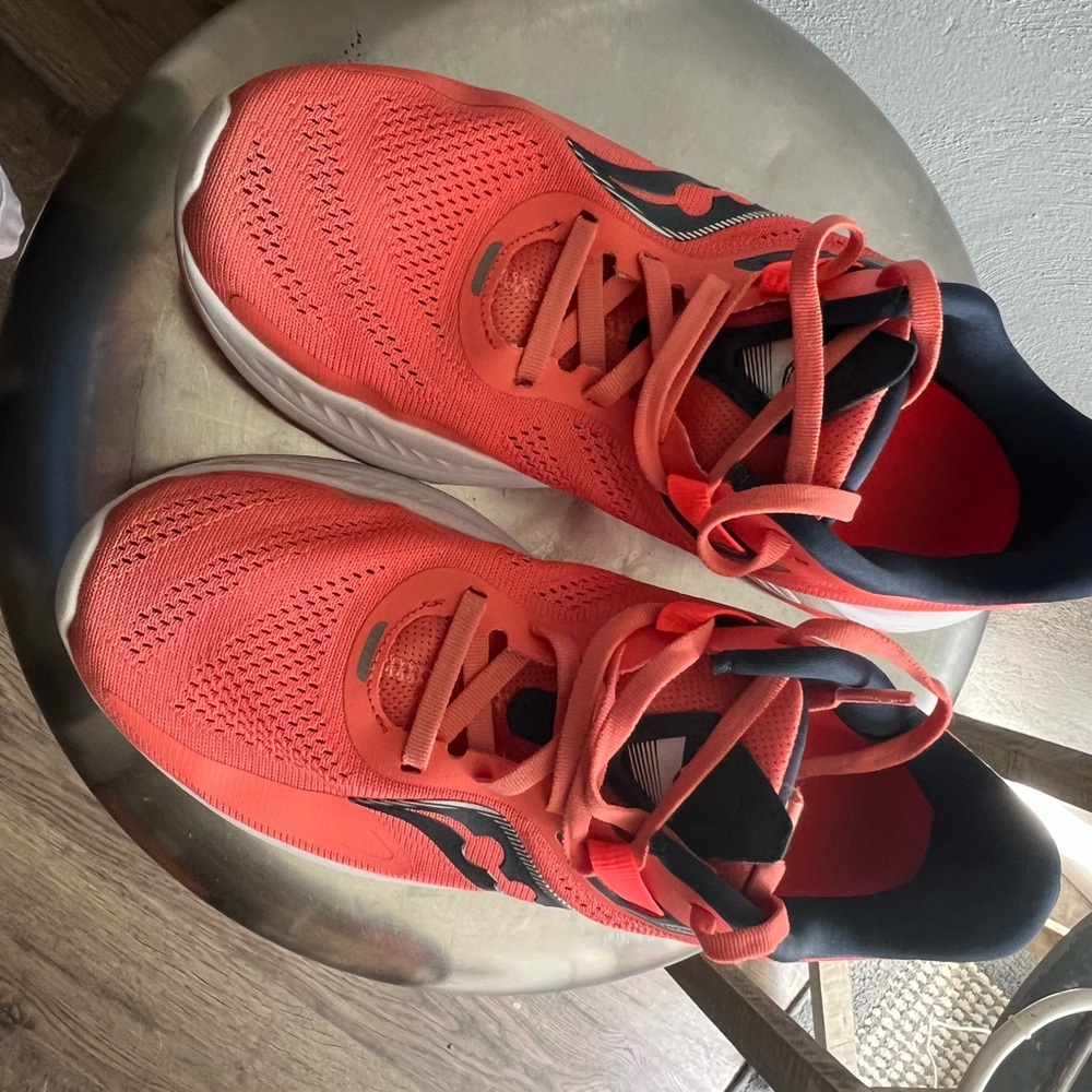 Saucony Kids Coral/Black Athletic Sneakers